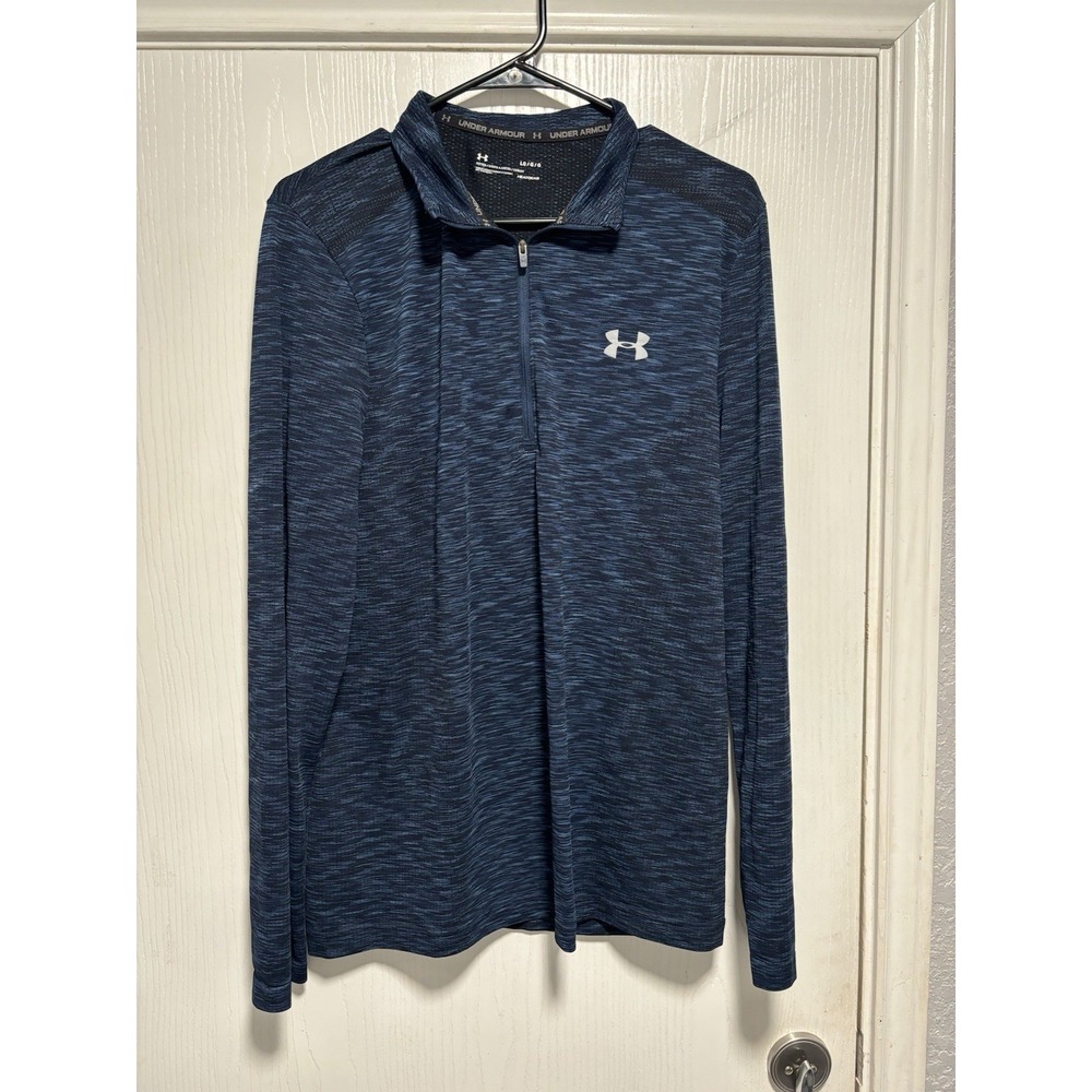 Under Armour Golf Men's Quarter Zip Pullover‎ Size Large Blue
